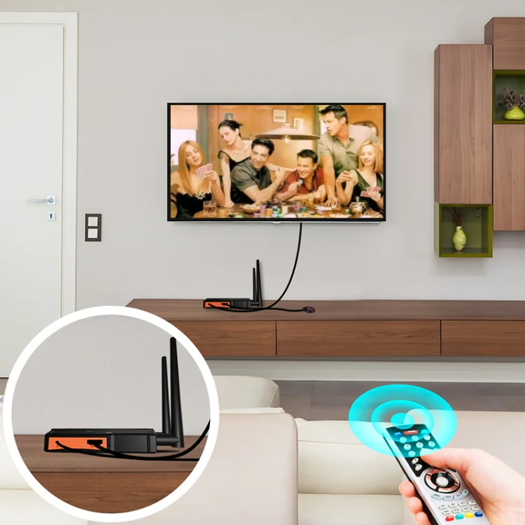 009 200m HD Video Transmitter Receiver WIFI 5.8 Wireless Display Dongle Adapter(US Plug) - Image 8