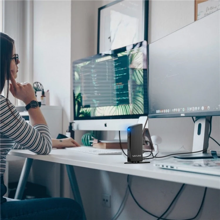 WAVLINK UG39PD1 13 in 1 Type-C Triple Monitors 4K HD Docking Station, Plug:UK Plug - Image 8