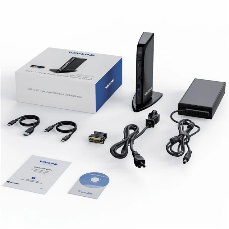 WAVLINK UG39PD1 13 in 1 Type-C Triple Monitors 4K HD Docking Station, Plug:US Plug - Image 9